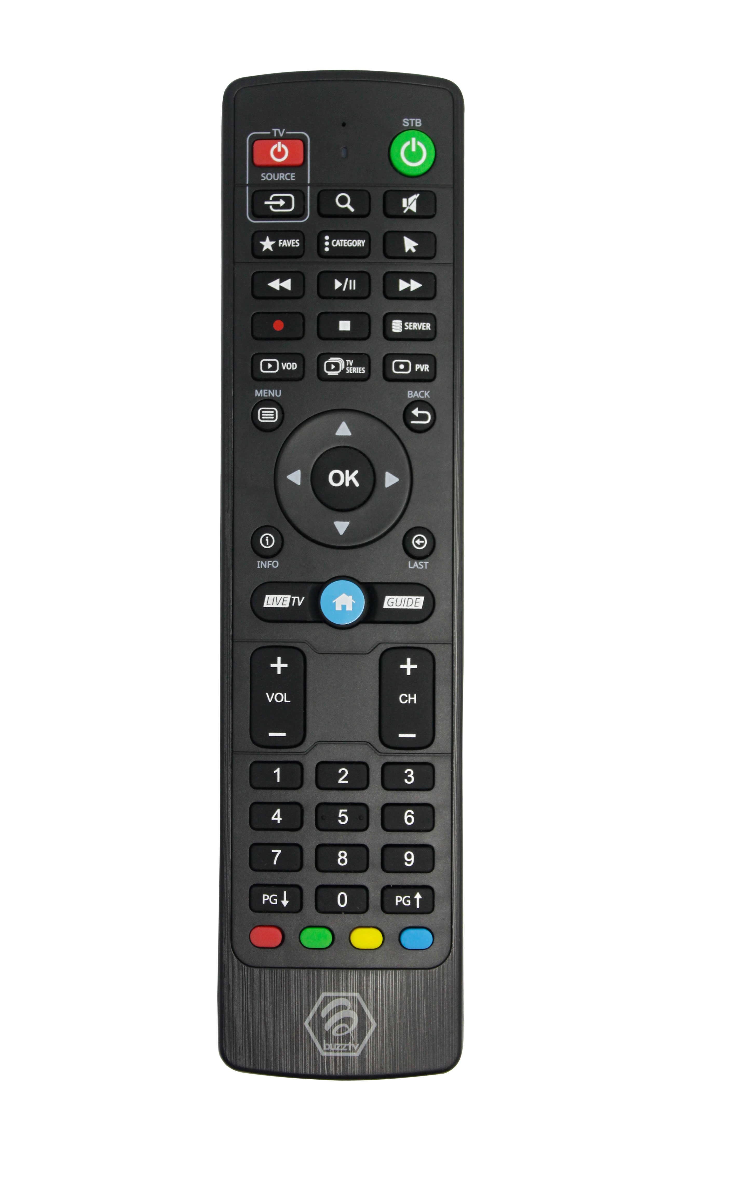 BuzzTV IR-100 Original Factory Replacement Remote Control XR4000 / XRS4000 / E1